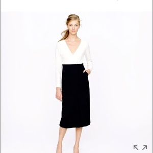 J. Crew Collection Two-toned (navy & white) dress